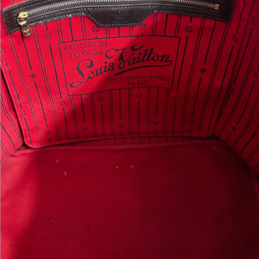 Louis Vuitton Red and Brown Tote Bag - Picture 3 of 14